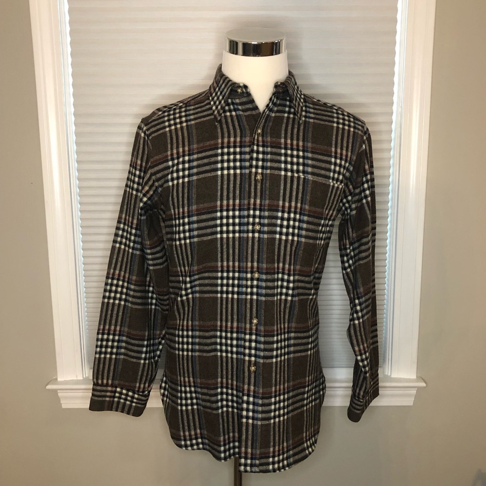 Pendleton Vintage Men’s Flannel Brown Black Blue Size Medium